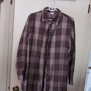LuLaRoe Purple Plaid Shirt